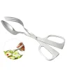 Accessoires Pinces à salade en acier inoxydable Barbecue Buffet salade pâtisserie pinces alimentaires ciseaux Type pince à pain pince cuisson outils de cuisine