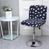 Chair Covers Printed Bar Stool Cover Low Back Short Stretch Barstool Seat Case For Cafe Dining Room Polyester Spandex Home Decor