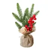 Kwiaty dekoracyjne 25 cm Dekoracja świąteczna DETITET Plant Desktop Mini Tree Decor Scena festiwalowa