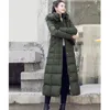 uhytgf New Parker womens fur collar hooded winter down jacket windproof m lg coat Snow Thicken Big size tops outerwear 290 l3J4#