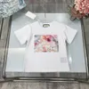 Klasyka T-shirt dla dzieci Designer Ubranie Dziecko Tshirt Krótkie rękawie Rozmiar 100-150 cm 3D Wzór drukowania dziewcząt chłopię