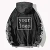 Men's Hoodies Sweatshirts Your Own Design Brand /Picture Personalized Custom Men Women Text DIY Hoodies Sweatshirt Casual Hoody Clothing Fashion New 24328