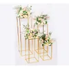 PCS Vase Party Gold 4 Floor Decoratvases Column Stand Metal Road Wedding Table Centerpiece Flower Rack Event