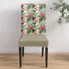 Coprisedie Piante tropicali Fiori Set di coperture estive Cucina Fodera per sedile in spandex elasticizzato Sala da pranzo di casa