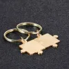 Tags 10 Teile/los Blank Pet Tag Puzzle Schlüsselbund Edelstahl Schlüsselanhänger für Paar Geschenk DIY Benutzerdefinierte Frauen der Männer Schlüsselbund Großhandel