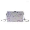 Tasche Messenger frauen Kette Mode Leucht Geometrische Sling Sac Femme Schulter Gurt Weibliche Bolsas Feminina Handtasche