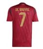 24 25 New Belgien Euro Cup de Bruyne R. Lukaku E.Hazard National Team Fan Player Version Soccer Jerseys Mertens Tielemans Football Shirt Home Away Kid Kit Uniforms