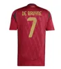 24 25 Nouvelle Belgique Euro Coupe DE BRUYNE R. LUKAKU E.HAZARD Équipe nationale Fan Player Version Maillots de football MERTENS TIELEMANS Maillot de football Home Away Kids Kit Uniformes