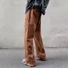2023 Y2K FI ankel blixtlåsbrun baggy last jeans för byxor män rak hiphop vintage cott lg byxor pantal homme a5oh#