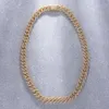 Starsgem 2024 Dostosowana biżuteria okrągła Moissanite Cuban Link Style 14K Złoty naszyjnik