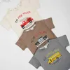 T-Shirts 2024 Yaz Yeni Bebek Kısa Kollu Tişörtler Bebek Erkek Çocuklar Sevimli Araba Karikatür Baskı Tişörtleri Çocuk Kız Pamuk Tee Toddler Sıradan Tops24328
