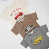 T-shirts 2024 été nouveau bébé à manches courtes t-shirts infantile garçons mignon voiture dessin animé impression t-shirts enfants fille coton t-shirt enfant en bas âge décontracté hauts24328