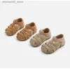 Sandals Claladoudou genuine leather gladiator sandals suitable for children girls solid soft closed toes and toddler ankle boots sandals Q240328