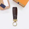 Keychain Designer Key Chain Luxury Keychains Men Keyring Brown Leather Dragonne Multicolor Women