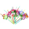 Drinking Straws 20Pcs Flower Flexible Bendable Decorative Disposable Party Table Decor For Wedding Birthday