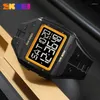 Armbandsur Skmei Men's Electric Watch Square Frame Camouflage Color Matchande stor digital Display Double Time Stopwatch Timer 2186