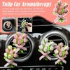 Tulip Bouquet Car Mounted Fragrance Goddess Air Conditioner Outlet Diffuser Stone Interior Decoration Accessories