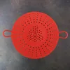 Ensembles de batterie de cuisine 2 pièces Insert de panier de légumes à vapeur en silicone pour autocuiseurs multicuiseurs micro-ondables rouge