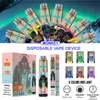 Оригинальный Imini E Cigarette Kit Tornado 7000 Puffs Ondesable Vape Pen Kit Электронные сигареты 15 мл катушки стручков 6 светящихся цветов с регулируемым воздухом 0% 2% 3% 5% 7k Deange Device