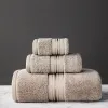 Toalha Novos Conjuntos de Banho de Algodão Egípcio Cor Sólida Engrossar Toalhas de Banheiro Conjunto Macio Confortável Entrega Home Jardim Têxteis Dhwzj