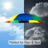 Portable Rainbow Sun Rain Umbrella Hat Foldable Outdoor Sunshade Waterproof Camping Fishing Golf Gardening Headwear Cap Beach Head Hats ZZ