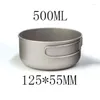 Köksredskap sätter 3st Titanium Folding Bowls Lunch Box Outdoor Camping Cooking Bowl Travel Handing Dinner Boxes 450 ml 500 ml 600 ml