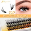 False Eyelashes JB Jeyelabeau Natural 10D/20D/30D/40D DIY Cluster Lashes 60 Bundles Individual Mink Lash Fluffy Makeup Cilias Supplies