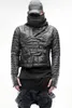 umi MAO Men Coat Waste Sand Dune DEMO Style Geometric Quilting Asymmetrical Lightweight Slim Down Jacket Male Y2K Z1T1#