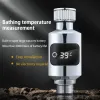 Gauges LED For Home Display Kitchen Rotating New Bathroom Temperature Screen Digital Monitor Shower Electricity Pyrometer 360°