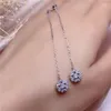 Orecchini a lobo Gioielli in argento 925 con cervo D colore Moissanite per moda giovane ragazza