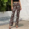 Women's Pants Magic Mushrooms Casual Spring Floral Print Sexy Workout Custom Flared Trousers High Waisted Slim Stretch Aesthetic