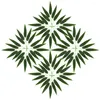 زهور زخرفية 30 قطعة محاكاة الخيزران أوراق Greenoodle Greenoodle Greenistic Faux Garland for Decoration Tape Plant