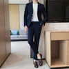 jackets+pants 2023 British Style Men Spring High Quality Busin Suits/Male Slim Fit Groom Tuxedo Men Two Piece Suit Blazers v5et#