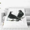 Blankets Murder Of Crows Fleece Portable Throw Blanket Sofa For Couch Bedding Office Throws Bedspread Quilt