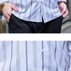 autumn Spring Men's Stripe Turn Down Collar Lg Sleeve Shirt Youth Casual Style Streetwear Loose Shirts For Men Plus Size 10XL X8iI#