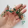 Haarspeldjes Haarspeldjes Zoete Haarspeld Hoofddeksel Sprankelende Smaragden Strass Hoofdtooi Voor Feest Cosplay Outfit Doek Bijpassende Hsj88 Dro Otmpv