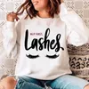 Women's Hoodies Sweatshirts Woman O-neck Ladies Lashes Eyelashes Casual Clothing Pullovers Spring Autumn Winter Womens Female 24328