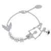 Viviennes sieraden ontwerper voor Viviane Westwood armband vrouwen hoge kwaliteit schedel visgraat ketting zeemeermin armband Unisex heren en dames hoge editie