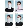 Bandanas Masque de protection solaire UV unisexe Bandana de sport en soie respirant doux réglable anti-ultraviolet pour les activités de plein air d'été