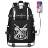 Plecak Miecz Art online z USB Port Port Sao Cosplay Laptop Bookbag Rucksack School Mochila