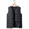 2023 New Autumn Winter Wear Inside Outside V-Neck Vest, Down Jacket, Men'S Short, Light, Warm, Fiable Handsome Waistcoat w5Sr#