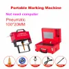 100x20mm Portable Electric Pneumatic Nameplate Marking Machine Metal Printing Code Engraving for Cylinder Number Frame Plotter