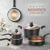 Cookware Sets Pots And Pans Nonstick Set Induction -Free Kitchen Saucepan Frying Pan Saute Black