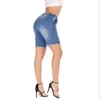 2022 neue Frauen Sommer Elastische Taille Ripped Denim Shorts FI Hohe Elastizität Dünne Jeans Shorts Straße Trendy Kleidung S-2XL D1Id #