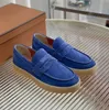 Famous Fall Gentleman Men's LorPiana Sneakers Shoes Charms Walk Loafers Low Top Soft Cow Leather 2023S/S Luxury LP Oxfords Flat Slip On Rubber Sole Moccasins 39-46