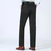 Zomer Dunne Broek 100% Cott Heren Herfst Dik Pak Broek Broek Hoge Taille Rechte Losse Bland Solid Busin Casual broek Y7NJ #