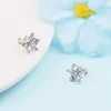 Boucles d'oreilles en argent Sterling 2024 925, grappe d'herbier scintillante pour femmes, bijoux d'oreilles de mariage