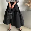 Skirts Long For Women Faldas Mujer Moda 2024 Casual Style High Waist Pleated Umbrella Vintage Spring Jupe Largas
