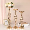 Vase Table Candlestick Decoration Gold Iron Vase Fried Dough Twists Road Guide Wax Wedding FlowerProps