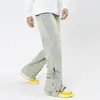 2023 Cool Design Cheville Zipper Mer Bleu Hip Hop Jeans Pantalons pour hommes Vêtements Droit Baggy Casual Denim Pantalon Ropa Hombre X0FN #